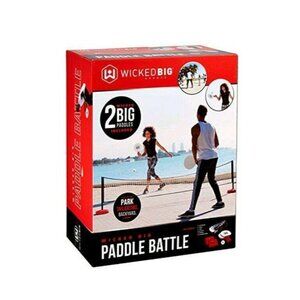 Wicked Big Sports Paddle Battle Game Set With 2 Paddles & Net For Outdoor Fun